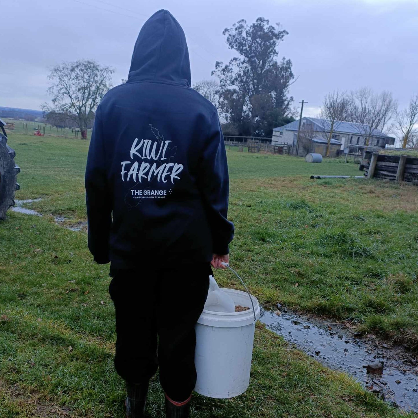 Kiwi Farmer Branded Hoodie